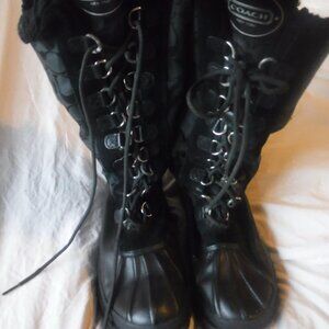 Coach New York Black Boots Womens Size 10 B Libby Boots